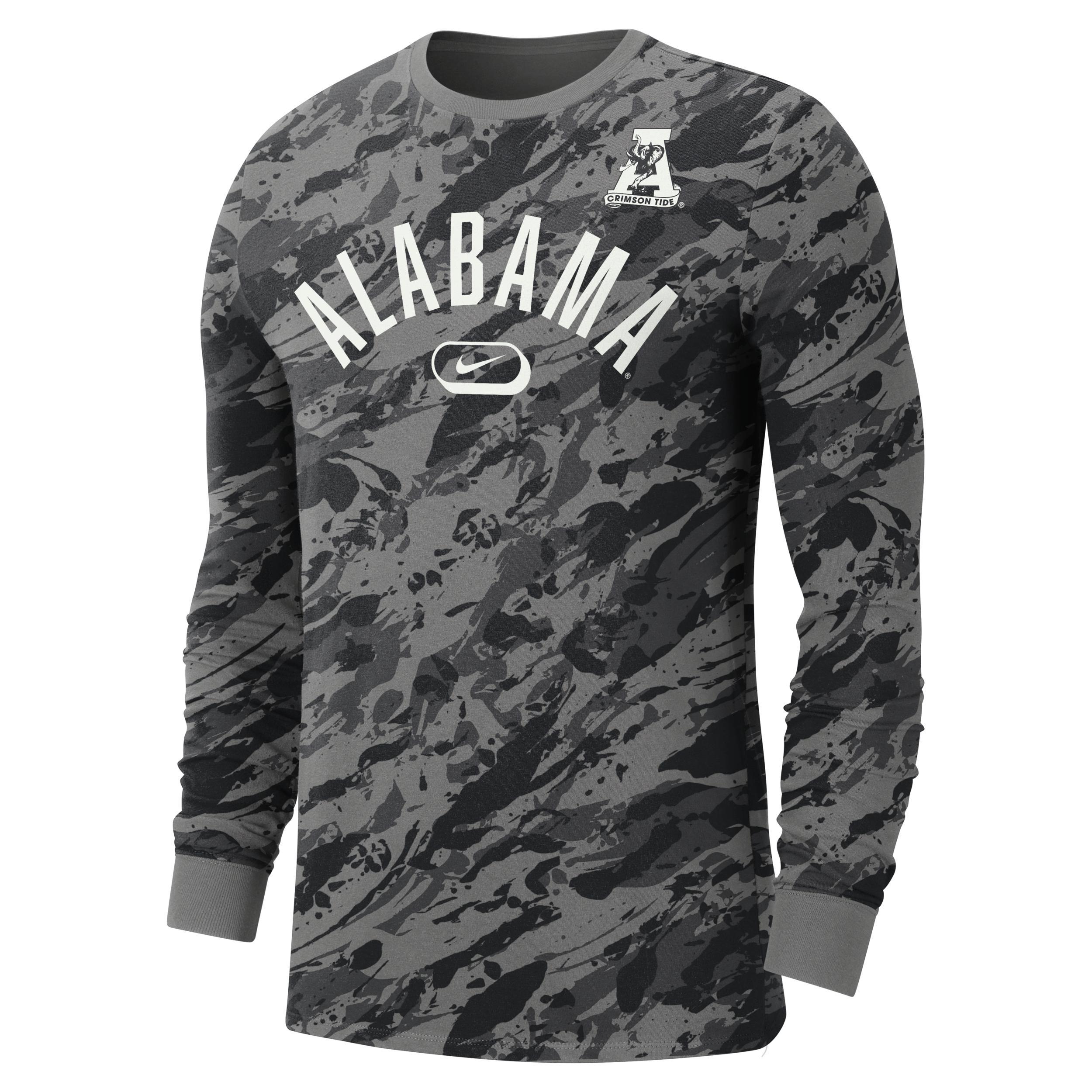 Alabama Nike Men's College Crew-Neck Long-Sleeve T-Shirt Product Image