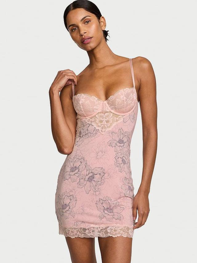 Modal & Lace Cupped Mini Slip Dress Product Image