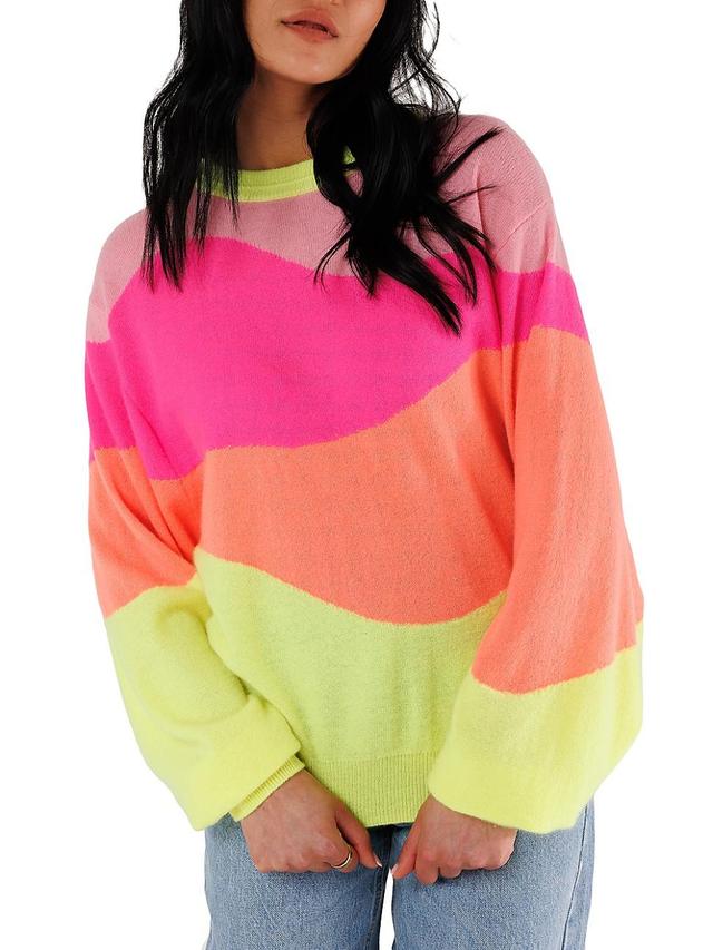 Womens Lollypop Mellon Colorblocked Cashmere Sweater Product Image