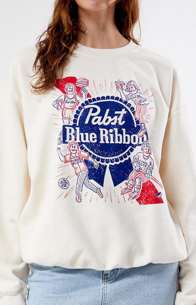 Women's Pabst Blue Ribbon Sports Crew Neck Sweatshirt Product Image