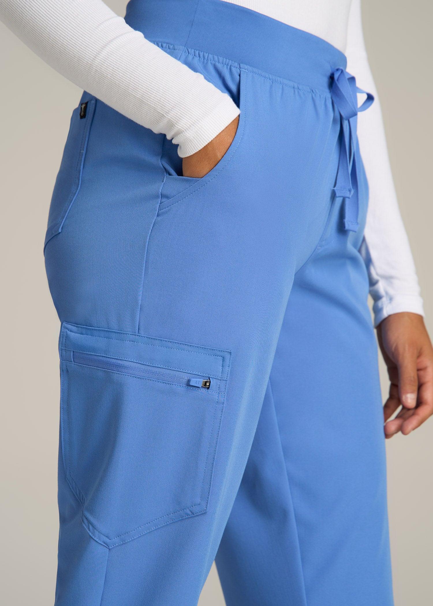 Scrub Joggers for Tall Women in Deep Sky Blue Female Product Image