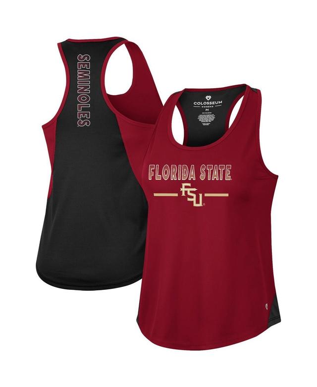 Womens Colosseum Garnet Florida State Seminoles Sachs 2-Hit Scoop Neck Racerback Tank Top Product Image