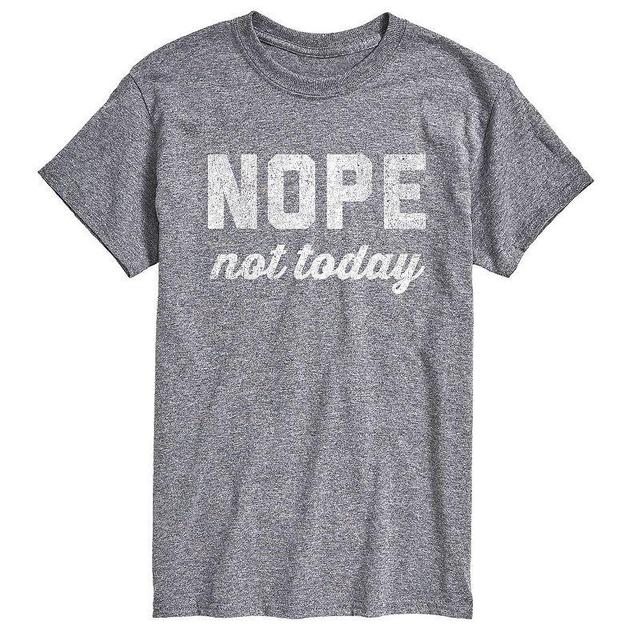 Big & Tall Nope Not Today Tee, Mens Dark Grey Product Image