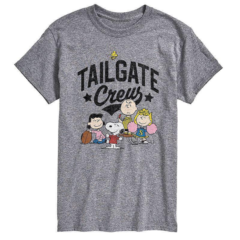 Big & Tall Peanuts Tailgate Crew Tee, Mens Med Grey Product Image