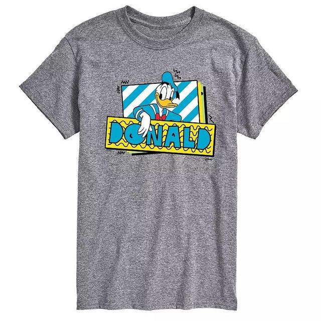 Disneys Donald Duck Big & Tall Retro Graphic Tee, Mens Grey Gray Product Image