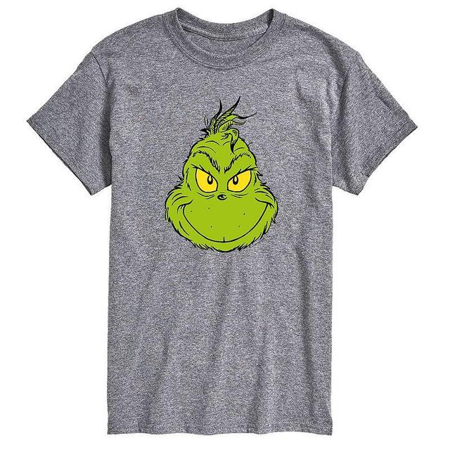 Big & Tall Dr. Seuss Grinch Face Tee, Mens Product Image