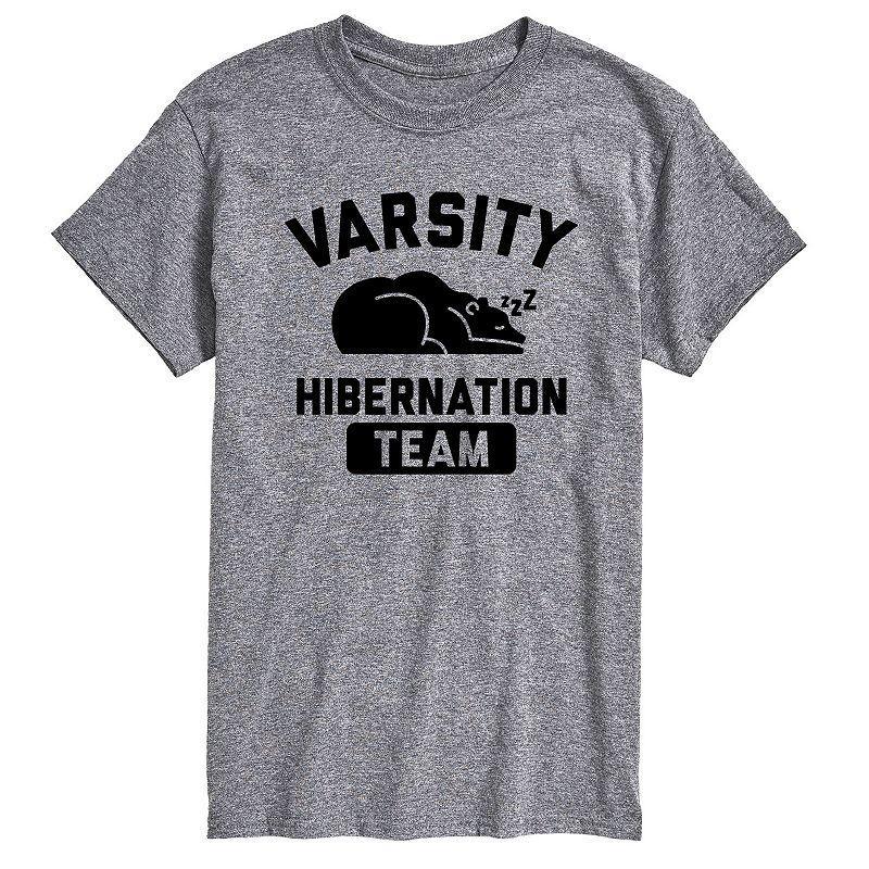 Big & Tall Varsity Hibernation Team Tee, Mens Med Grey Product Image