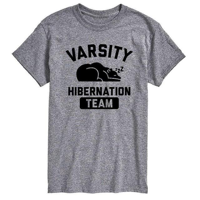 Big & Tall Varsity Hibernation Team Tee, Mens Med Grey Product Image