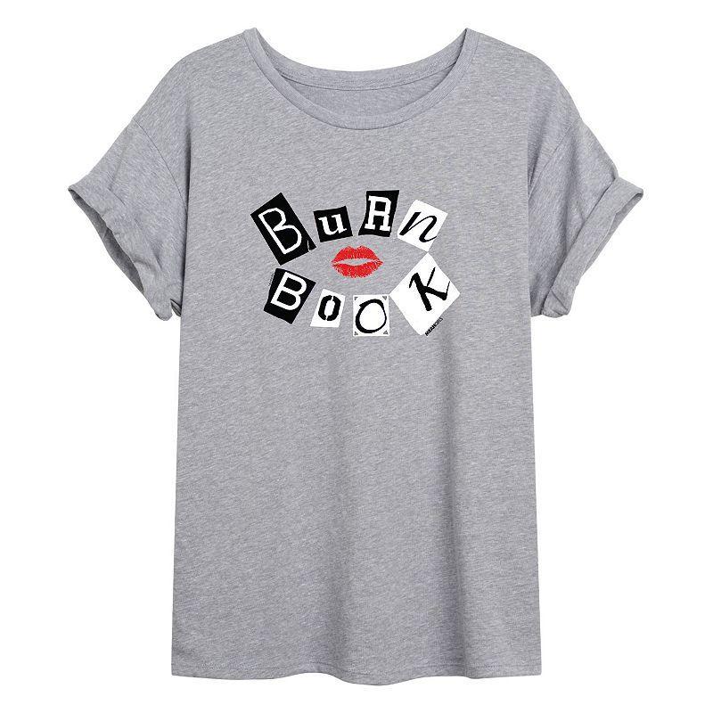 Juniors Mean Girls Burn Book Flowy Tee, Womens Product Image