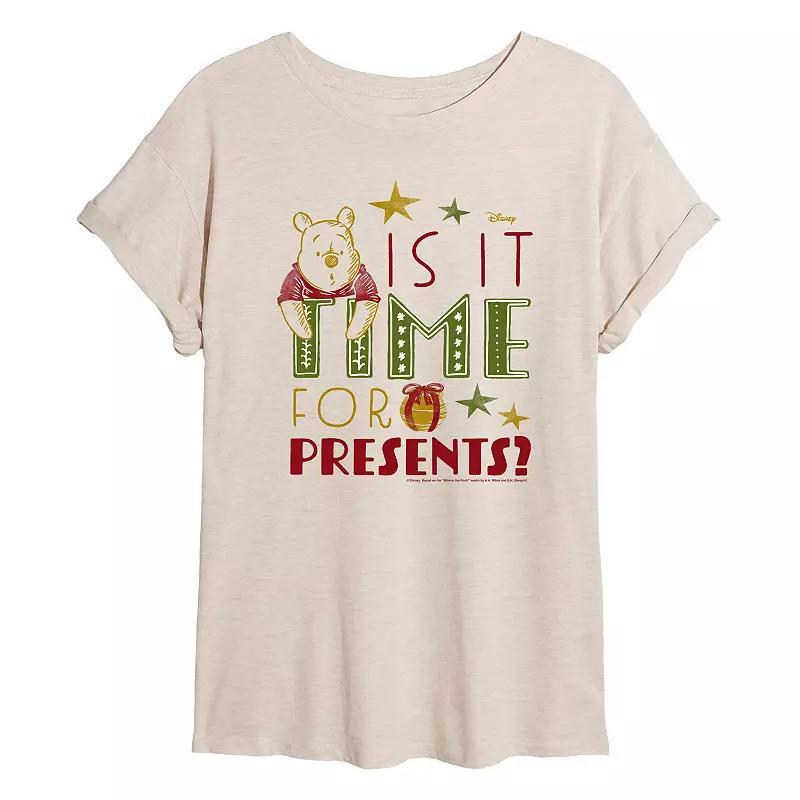 Disneys Winnie The Pooh Womens Time For Presents Tee, Girls Product Image