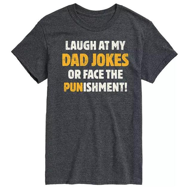 Mens Dad Jokes Punishment Graphic Tee Product Image