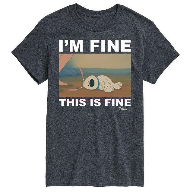 Disney Princess Big & Tall Im Fine This Is Fine Graphic Tee, Mens Product Image