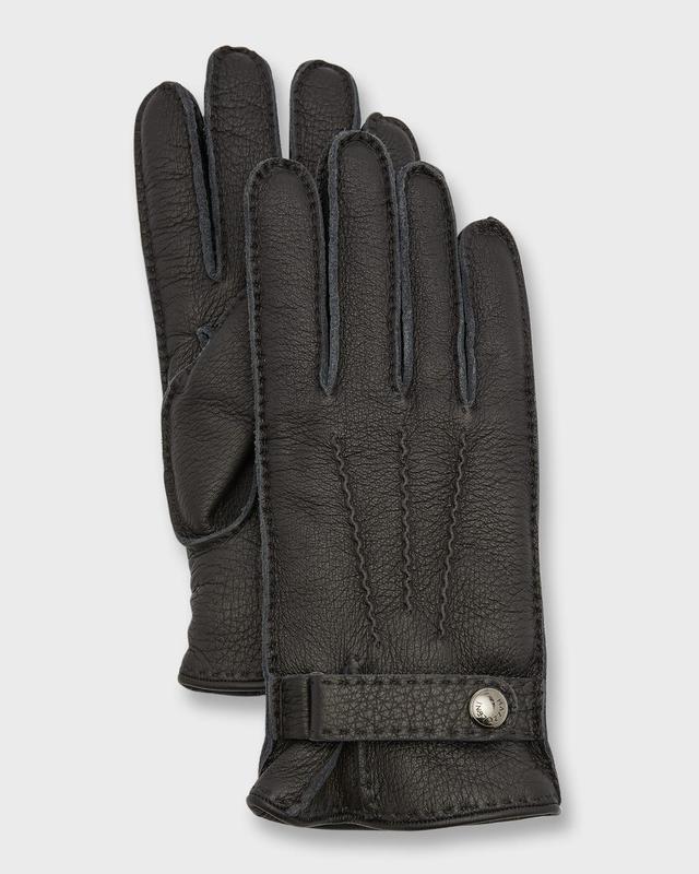 Mens Deerskin Leather Gloves with Cashmere-Silk Lining Product Image