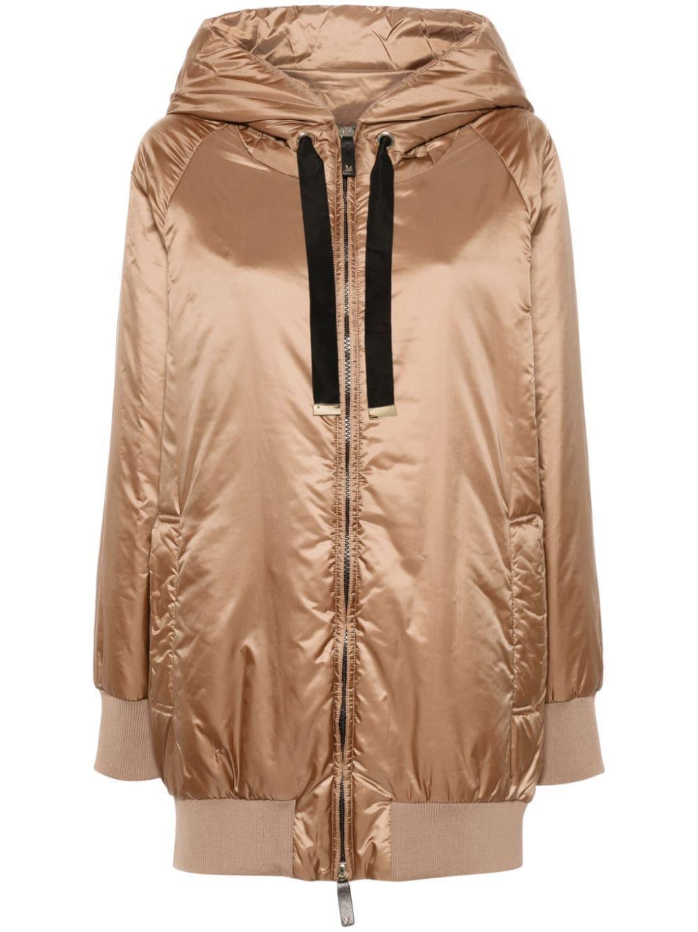 MAX MARA Greenma Padded Zipped Coat In Brown Product Image