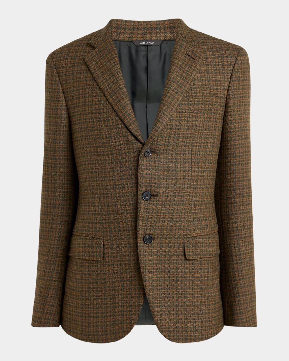 Men's Torino Micro-Plaid Single-Breasted Sport Coat Product Image