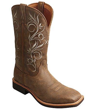 Twisted X Womens 11 WS Toe Top Hand Leather Western Boots Product Image