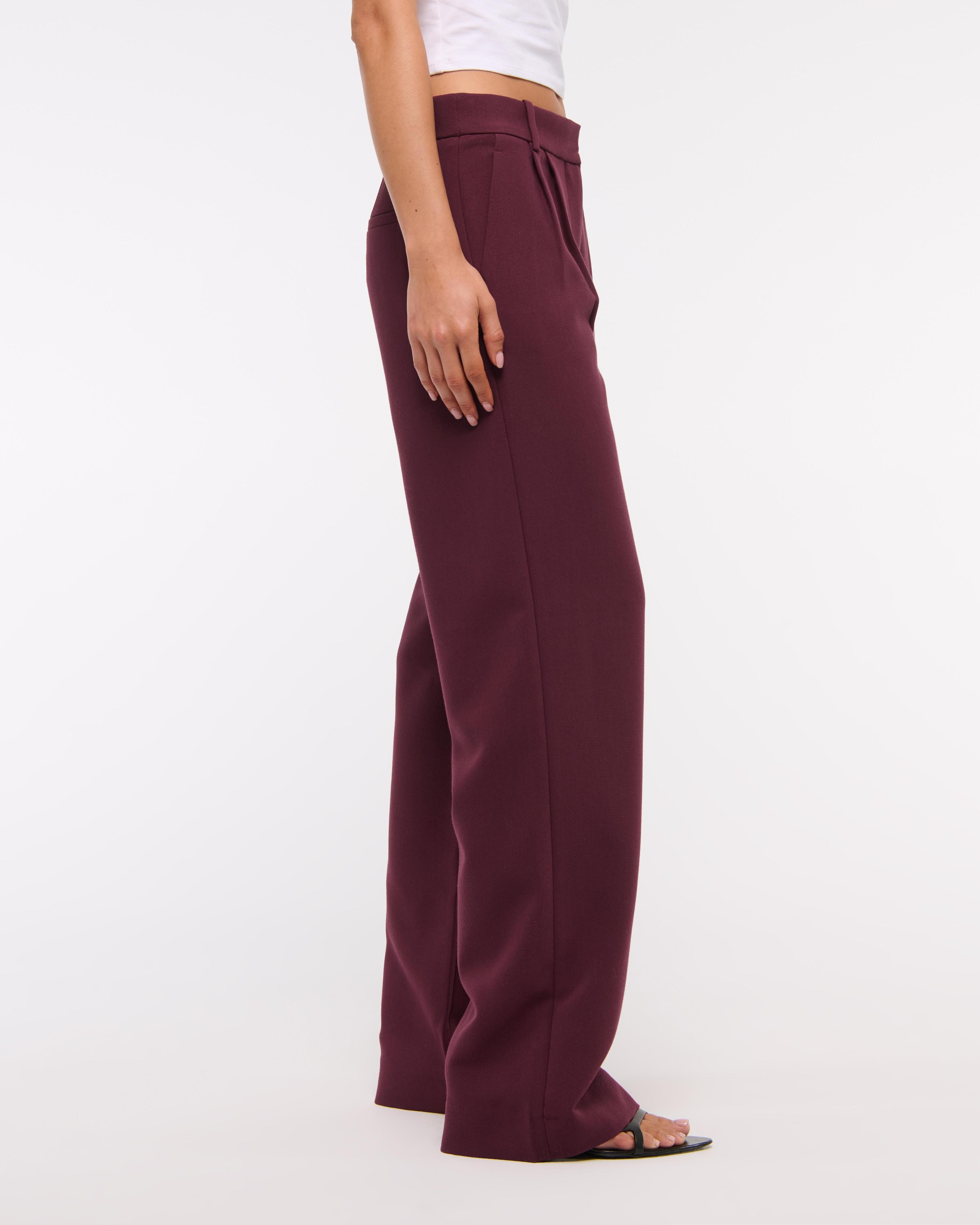 A&F Sloane Low Rise Tailored Wide Leg Pant Product Image