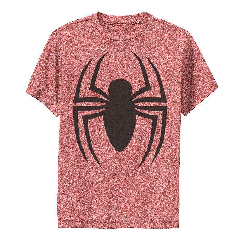 Boys 8-20 Marvel Spider-Man The Ultimate Logo Classic Performance Graphic Tee, Boys Red Grey Product Image