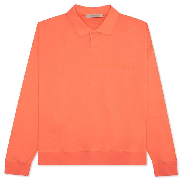 Essentials L/S Polo - Coral Male Product Image