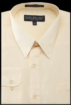 Basic Dress Shirt Regular Fit in Soft Butter Product Image