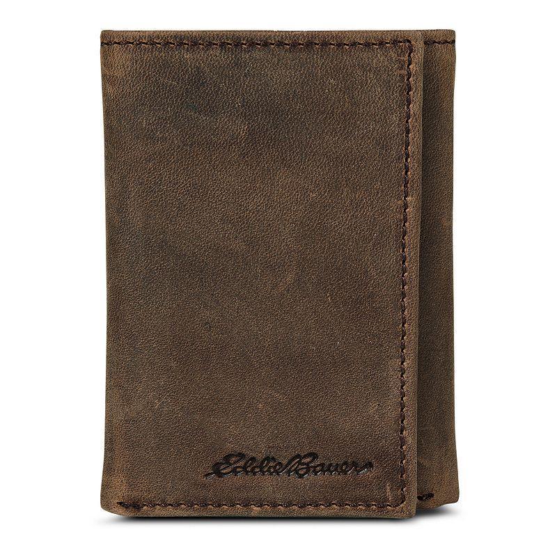 Mens Eddie Bauer Leather Embossed Trifold Wallet Product Image