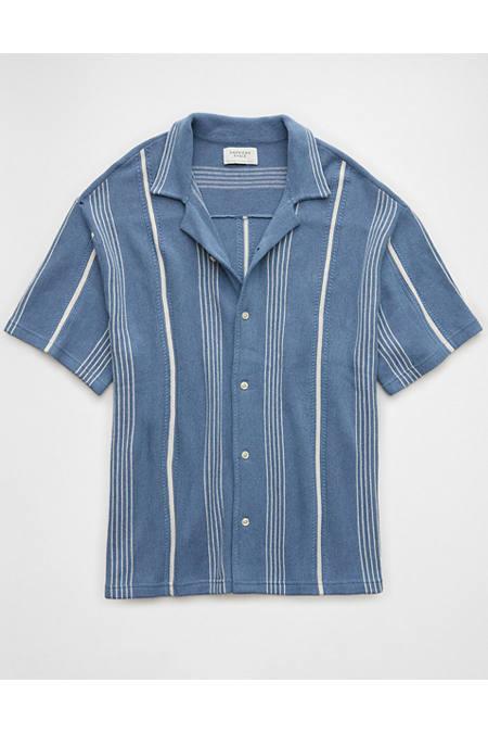 AE Striped Button-Up Sweater Polo Shirt Men's Product Image