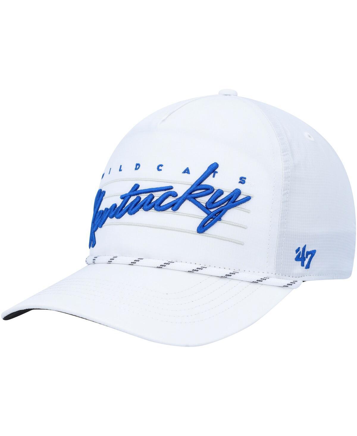 Mens 47 Brand White Kentucky Wildcats Downburst Hitch Trucker Snapback Hat Product Image