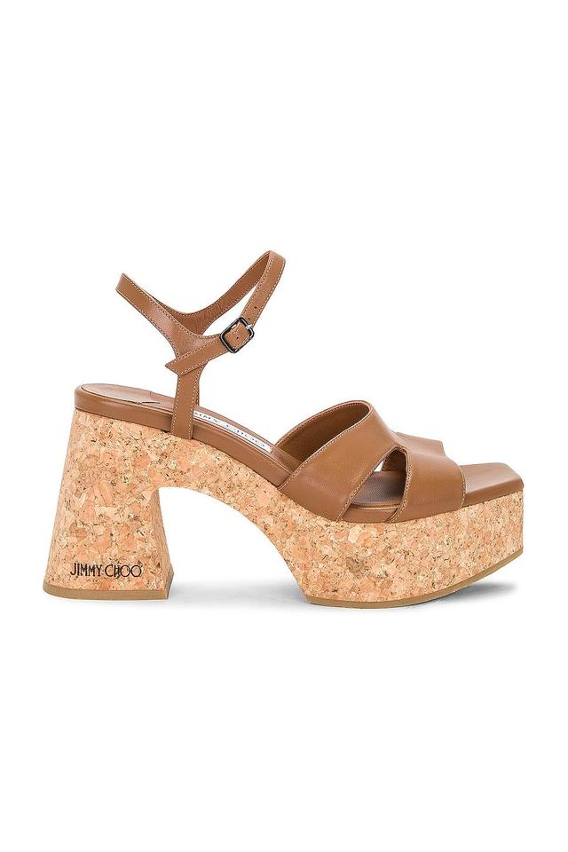 Jimmy Choo Esha 95 Wedge in Brown Product Image