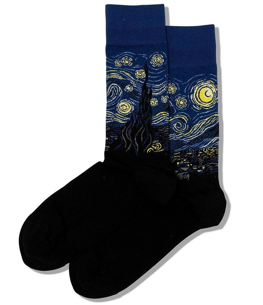 Hot Sox Novelty Starry Night Crew Socks Product Image