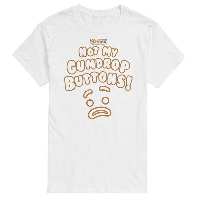 Big & Tall Shrek Grumdrop Buttons Tee, Mens White Product Image