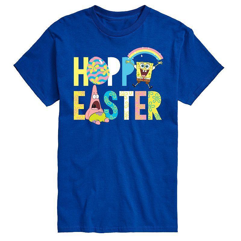 Big & Tall Nickelodeon Spongebob Squarepants Hoppy Easter Icons Graphic Tee, Mens Med Blue Product Image