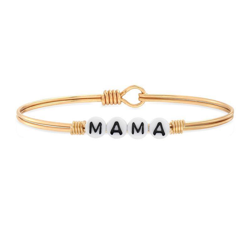 Luca + Danni Mama Letter Bead Bangle Bracelet, Womens Gold Tone Product Image