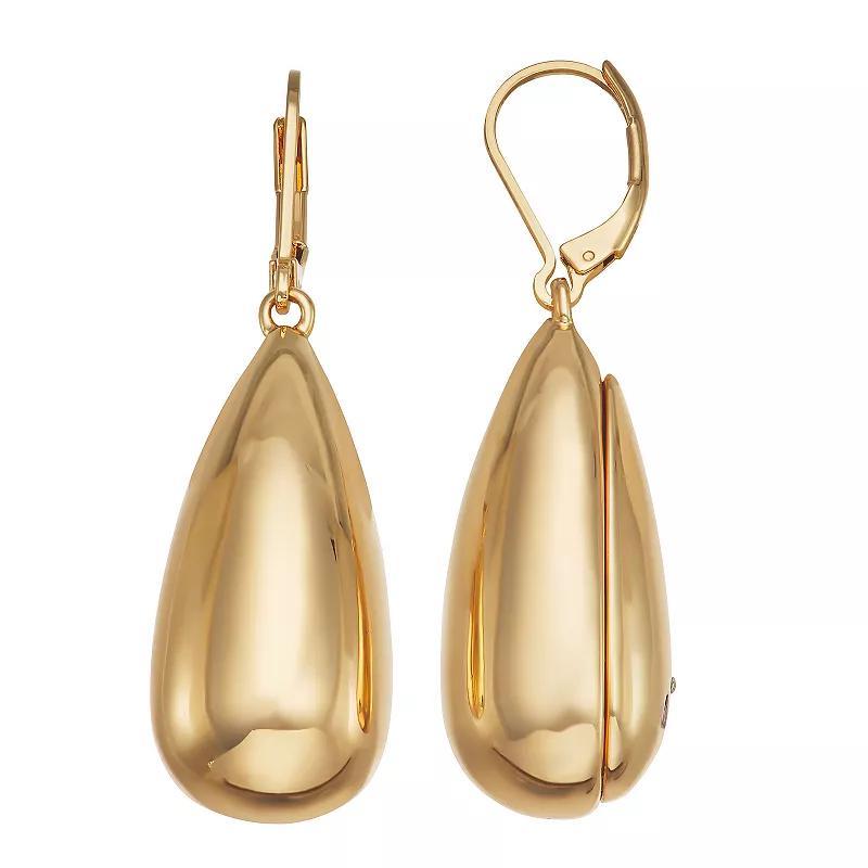 Nine West Puffy Teardrop Leverback Earrings, Womens, Gold Tone Product Image