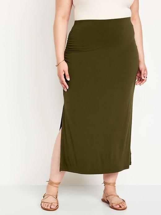 Ruched Maxi Skirt Product Image