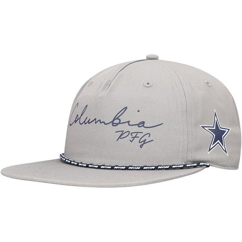 Mens Columbia Gray Dallas Cowboys PHG Back Tack Adjustable Hat Product Image