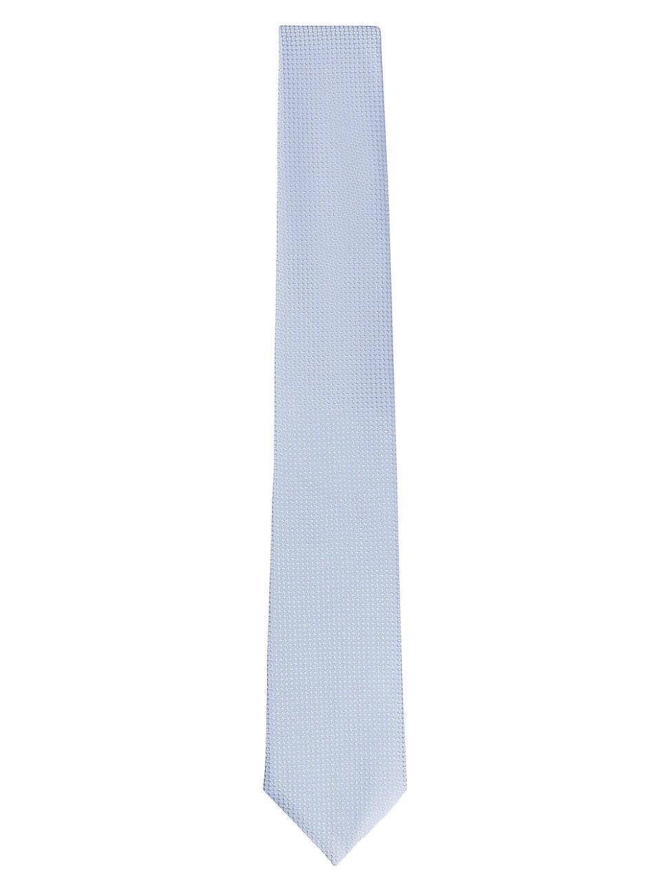 Mens Silk Blend Tie with All Over Jacquard Pattern Product Image