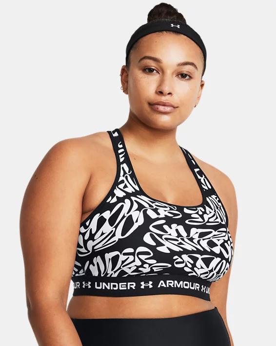 Women's Armour® Mid Crossback Printed Sports Bra Product Image