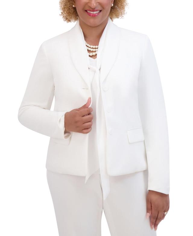 Kasper Womens Shawl-Collar Crepe Blazer Product Image