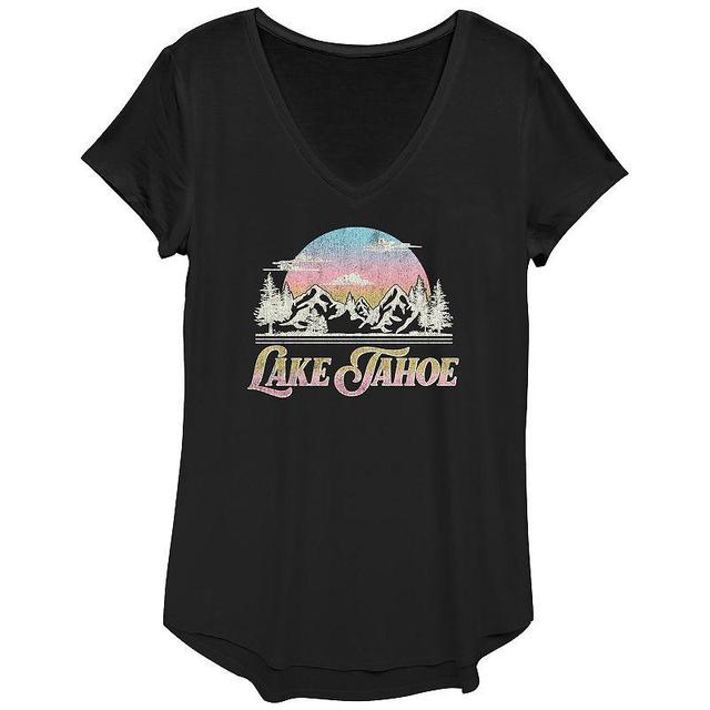 Womens Lake Tahoe Forest Landscape Graphic Tee, Girls Product Image