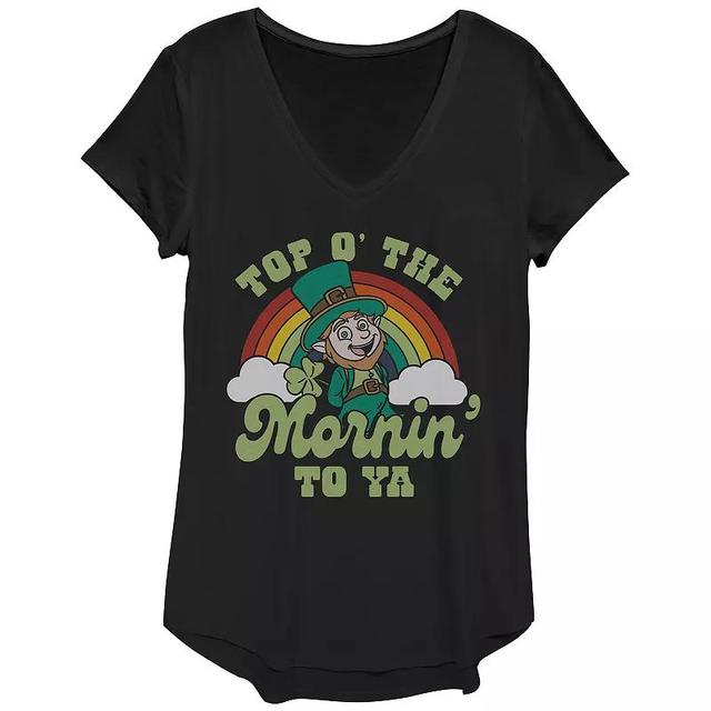 Womens Leprechaun Top O The Mornin To Ya Graphic Tee, Girls Product Image