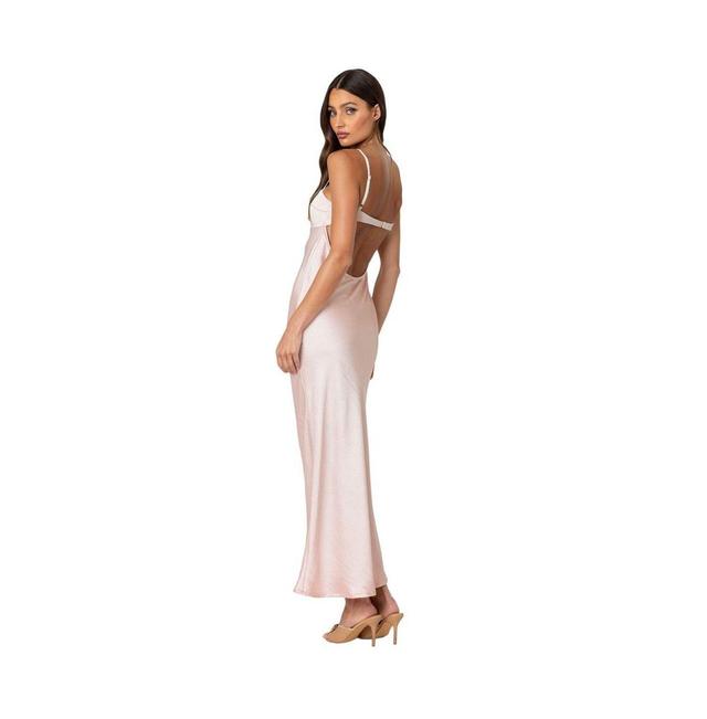 Edikted Womens Vienna Open Back Satin Maxi Dress Product Image