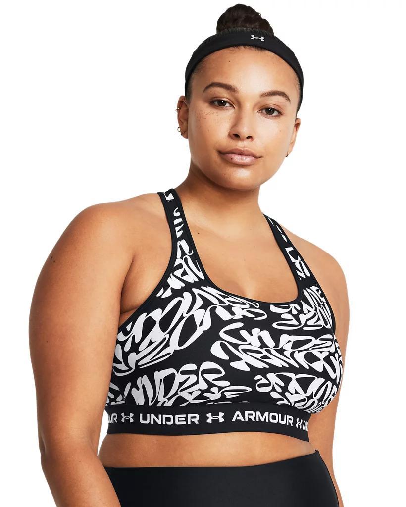 Women's Armour® Mid Crossback Printed Sports Bra Product Image