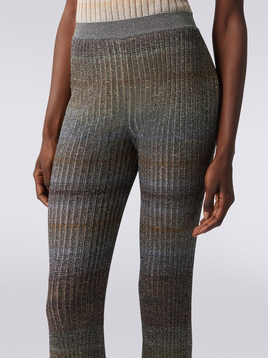 Straight ribbed trousers in viscose and lurex Multicoloured | Missoni Product Image