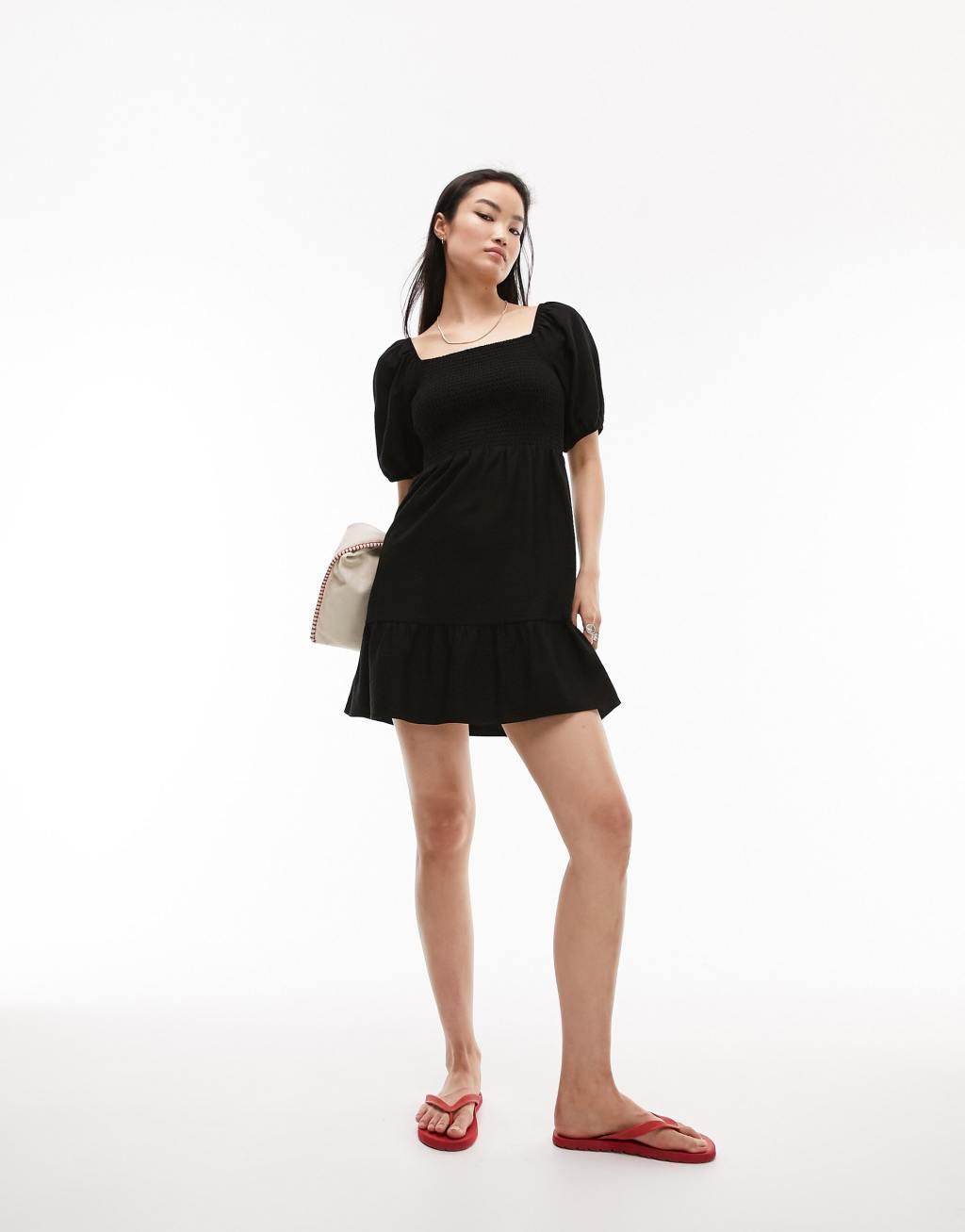 Topshop shirred mini dress Product Image