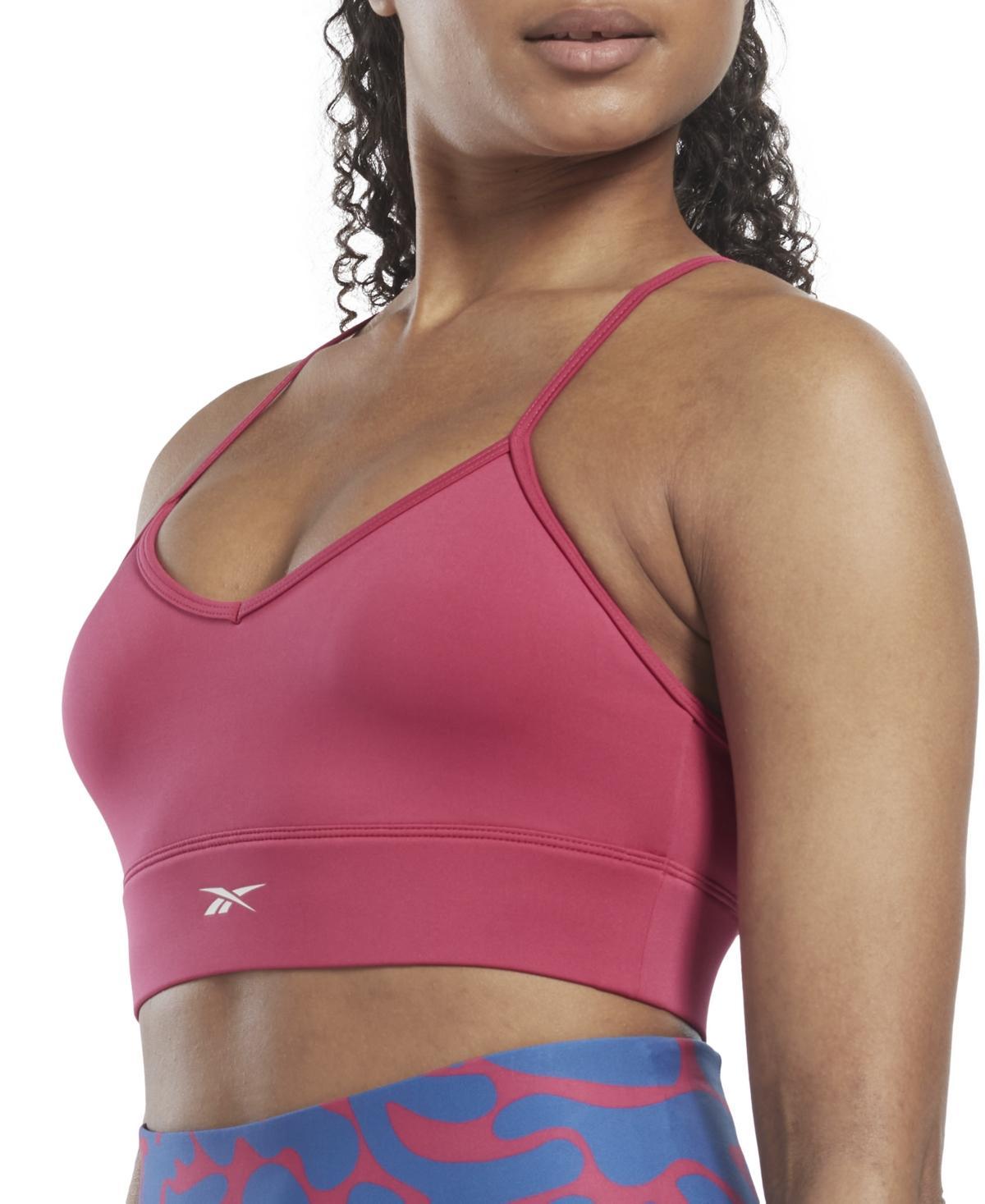 Reebok Womens Workout Ready Tri Back Medium Impact Sports Bra Product Image