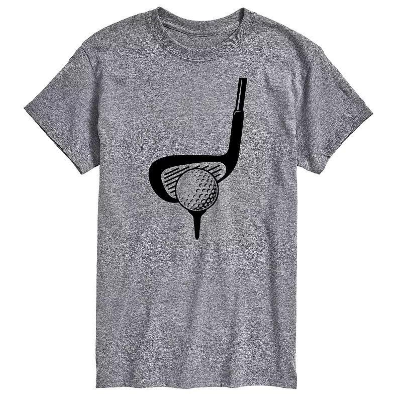 Mens Golf Club Behind Ball Graphic Tee Product Image