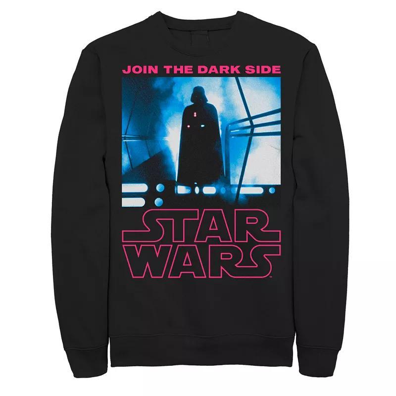 Mens Star Wars Logo Return of the Jedi Darth Vader Join Dark Side Scene Fleece Graphic Sweatshirt Black Product Image