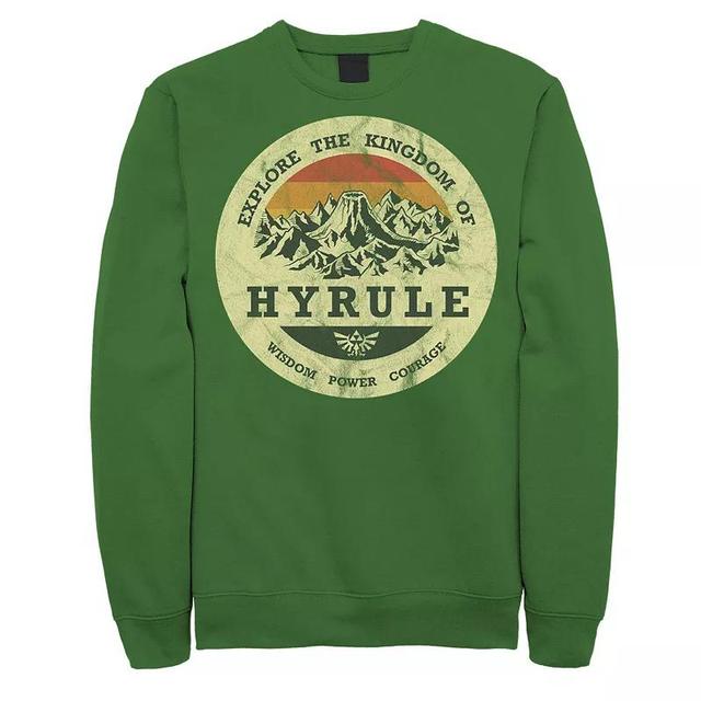 Mens The Legend Of Zelda Explore The Kingdom Of Hyrule Distressed Portrait Sweatshirt Product Image