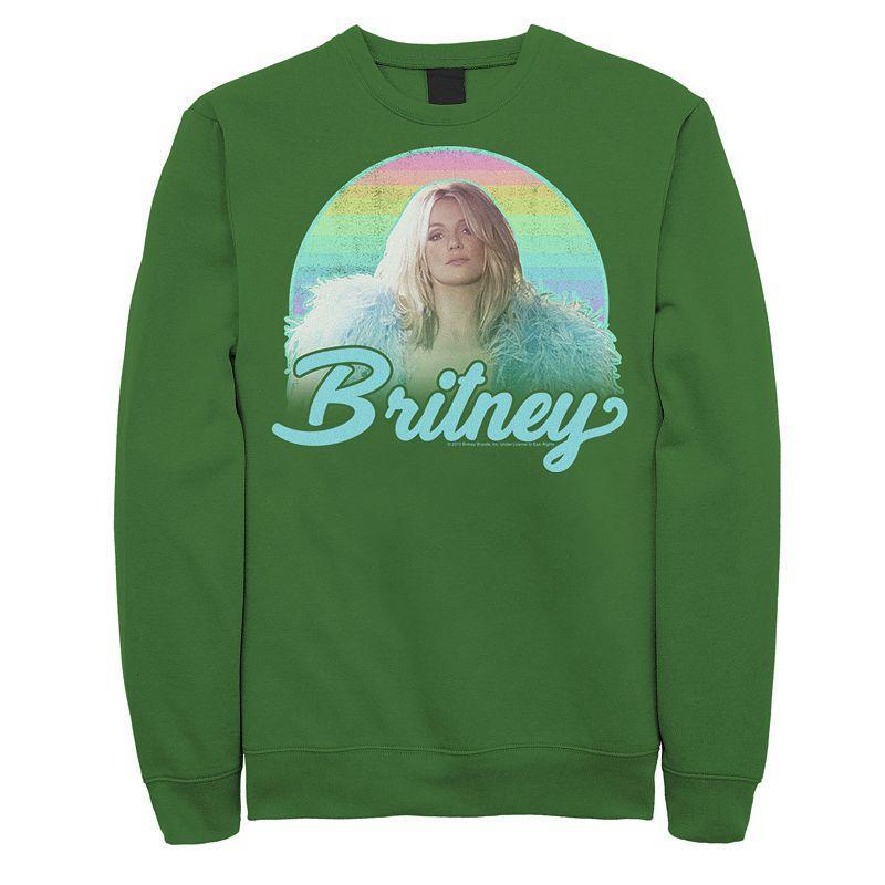 Mens Britney Spears Pastel Rainbow Portrait Sweatshirt Blue Product Image