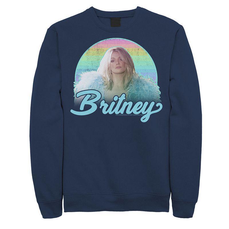 Mens Britney Spears Pastel Rainbow Portrait Sweatshirt Blue Product Image